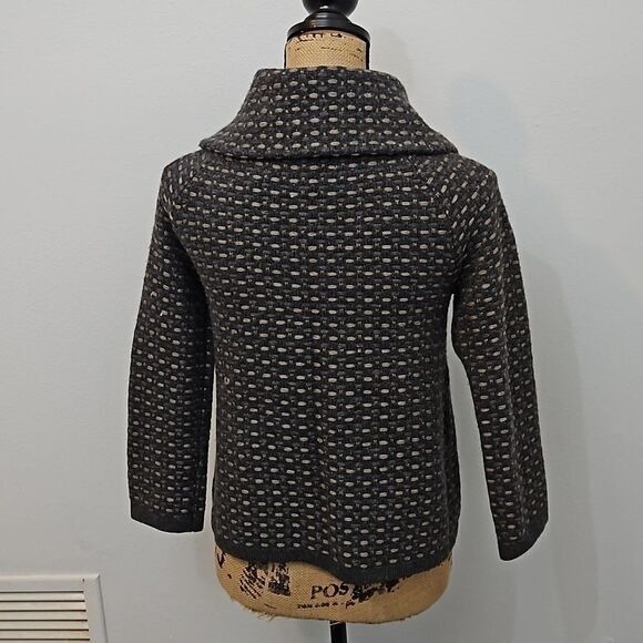 Banana Republic gray & taupe wool/cashmere/alpaca blend sweater size Small - Picture 5 of 10